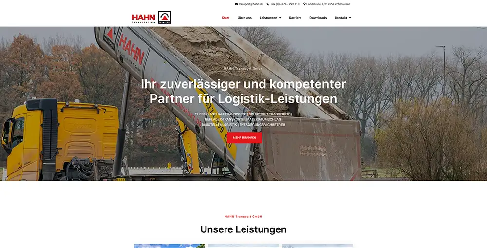 HAHN-Transport GmbH-Reyeltmedia-website